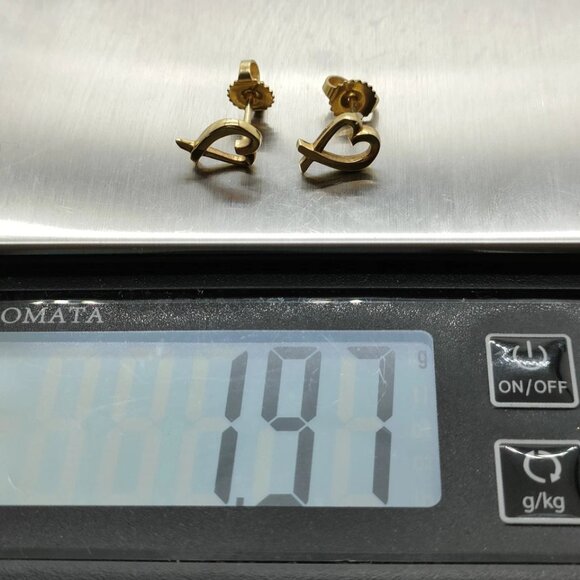 Tiffany and Co. Pierced Earring Loving Heart Picasso Gold 529-060225 - Picture 8 of 9